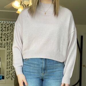 Light Purple Sweater and Blue Jeans